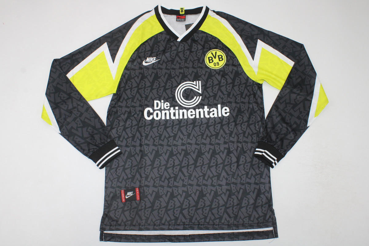 AAA Quality Dortmund 95/96 Away Black Long Soccer Jersey